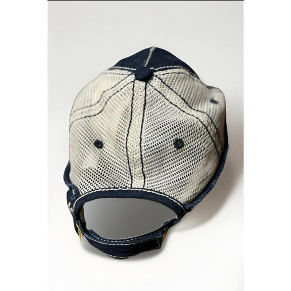 LandShark Lager Trucker Hat Navy Mesh Distressed Fins Up Adjustable OSFA - Picture 5 of 7